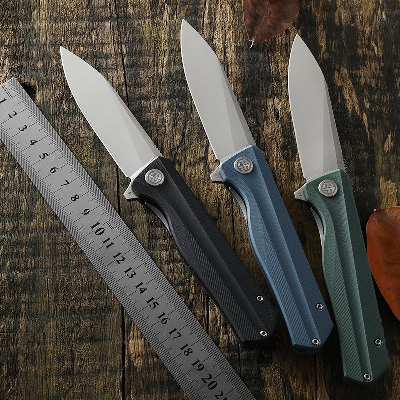 Petrified Fish New Folding Knife G10 Handle D2 Steel Blade Bearing