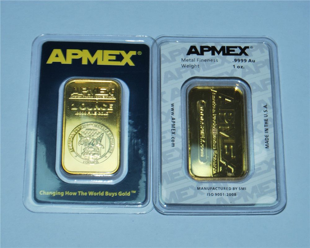 High Quality Gold Plated Apmex Bullion 1 Oz APMEX Gold Bar
