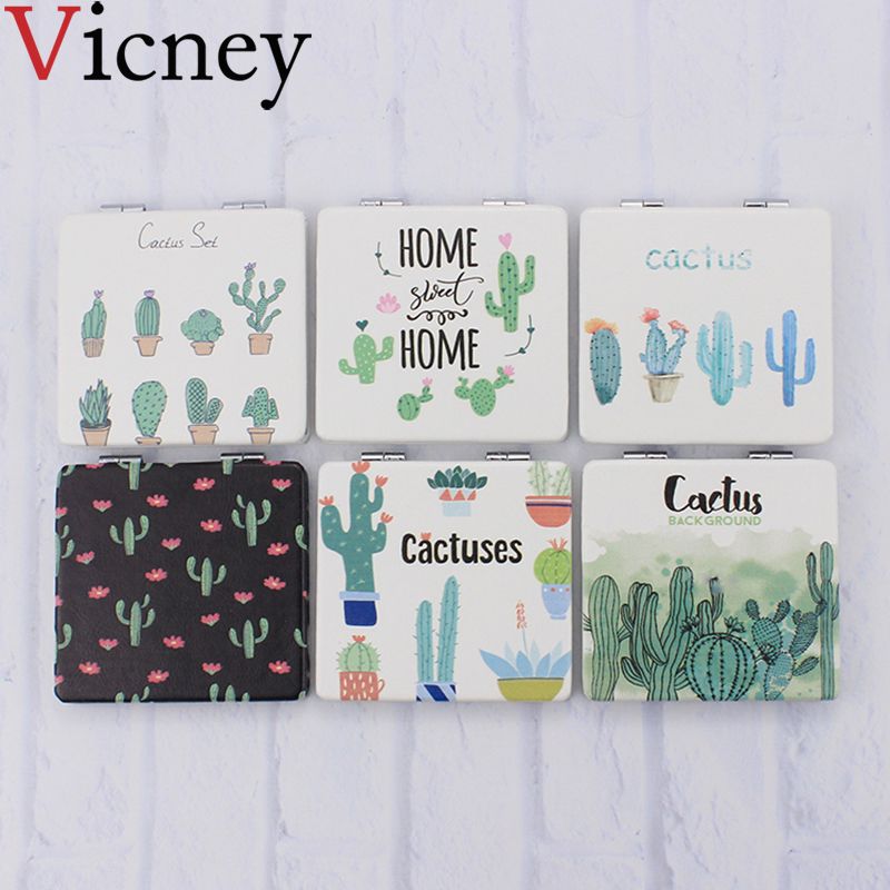 Vicney Square Double Sided Hand Mirror Makeup Vanity Metal Small Double Sided Hand Mirror Makeup Vanity