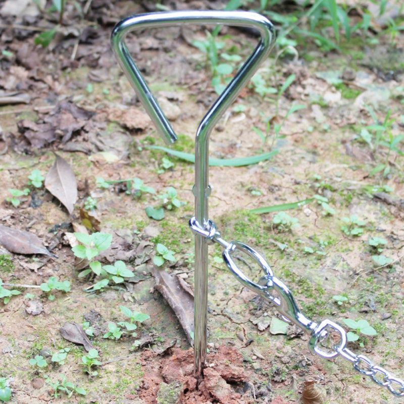 2020 Spiral Tie Out Tether Steel Metal Screw Stake Heavy