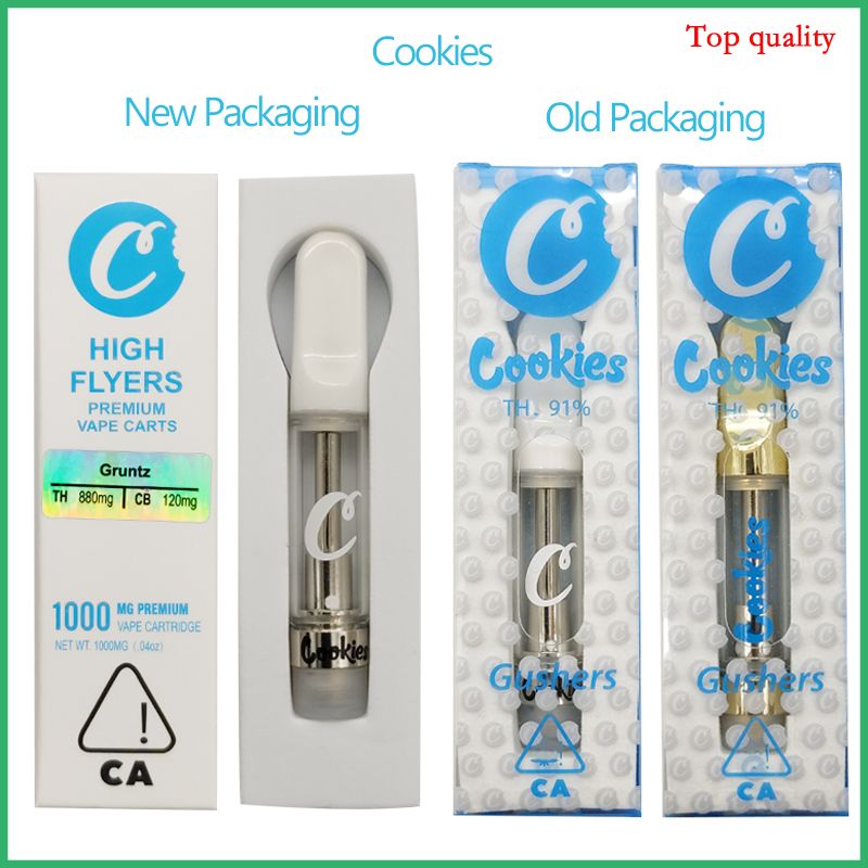0.8ml Cookies Carts Empty Vape Cartridge Disposable Pen Ceramic 1.0ml