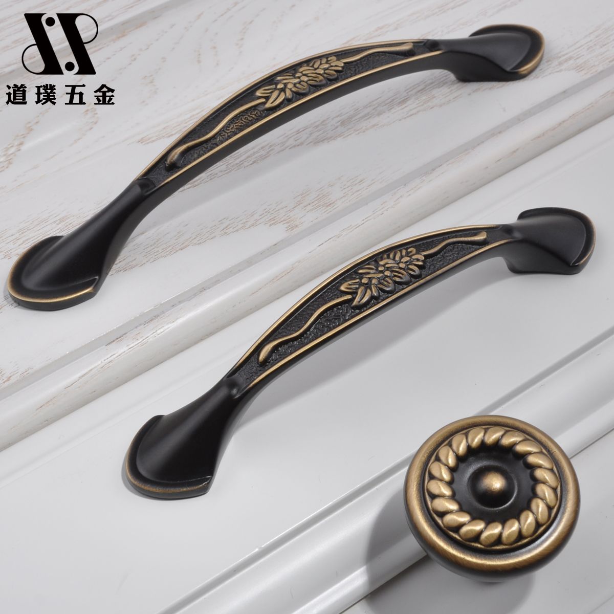 Handle Zinc Alloy Drawer Cabinet Door Antique Copper Bathroom