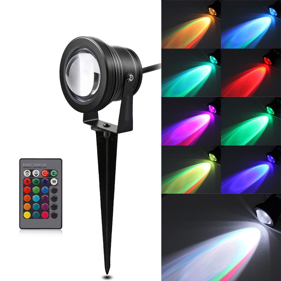 Rgb Led Lawn Lamps Outdoor Lighting Garden Light 10w