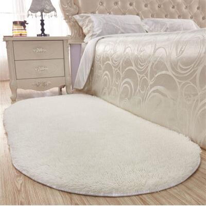 Thick Oval Silky Mat Bedroom Rug Carpet Living Room Coffee Table Thick Oval Silky Mat Bedroom Rug Carpet Living Room Coffee Table Floor Hallway Door Bedside Bathroom Slip Mats D19010902 Patterned Carpets
