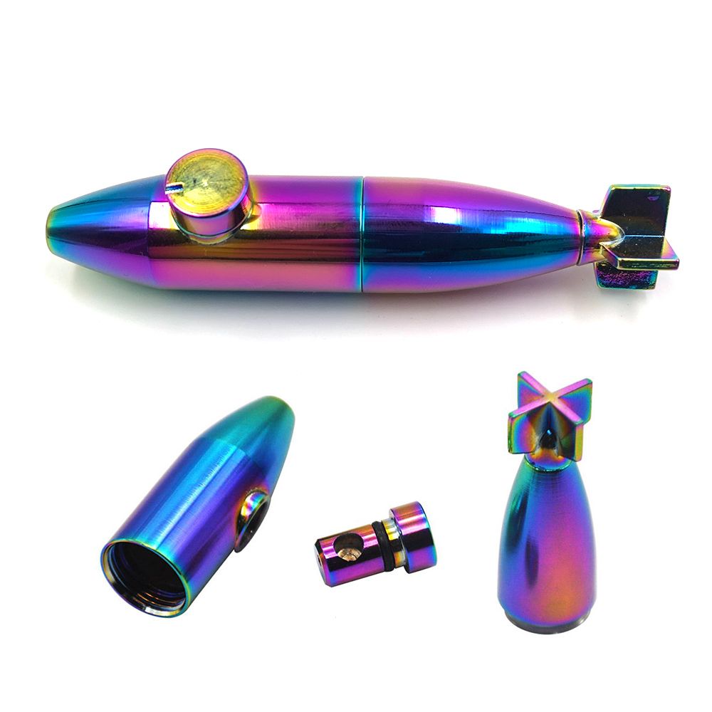 2020 Submarine Metal Zinc Alloy Snuff Snorter Dispenser Nasal Tube 86MM