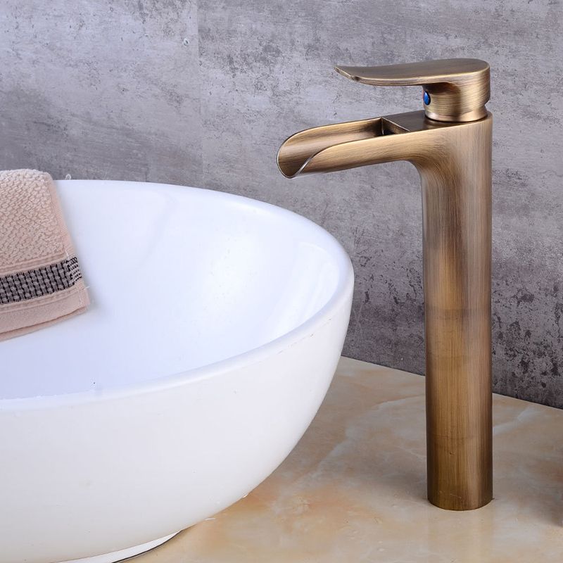 <b>Basin Faucet Waterfall Faucet</b> Antique Bronze <b>bathroom faucets</b> ...