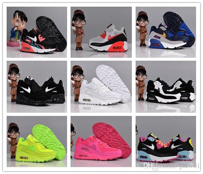 Nike Air Max 90 youth Running Shoes kid Sneakers max 90 run Sports shoe classic 90s Trainer Air Cushion Surface size 26 35 Nike Air Max 90 youth Running Shoes kid Sneakers max 90 run Sports shoe classic 90s Trainer Air Cushion Surface size 26 35