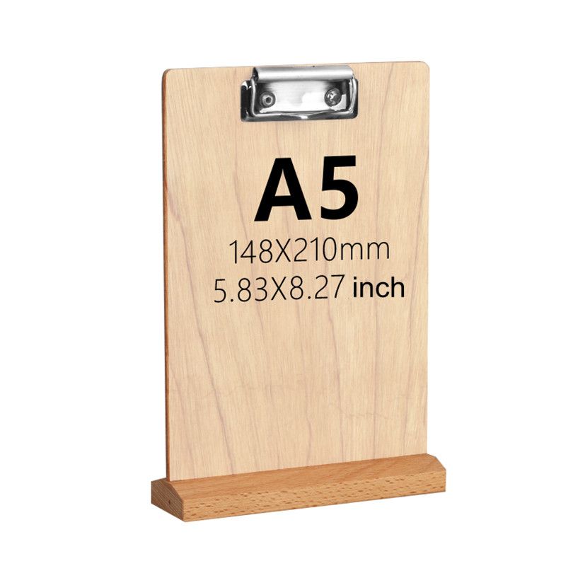 2020 A5 Wood Poster Menu Holder Lean To Perspex Leaflet Display Stands