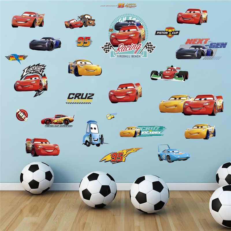 Cartoon 3d Car Wall Stickers For Kids Rooms Bedroom Decal Diy - Toddler Race Car Wall Decals Cartoon 3d Car Wall Stickers For Kids Rooms Bedroom Decal Diy - Toddler Race Car Wall Decals