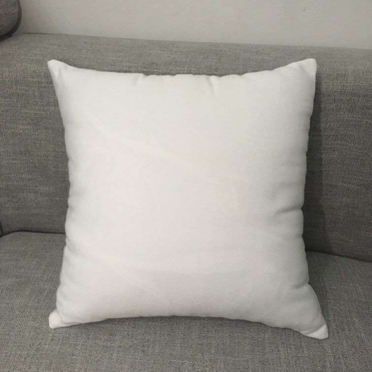 100 Polyester Soft Canvas Pillow Cover For Sublimation Pure White
