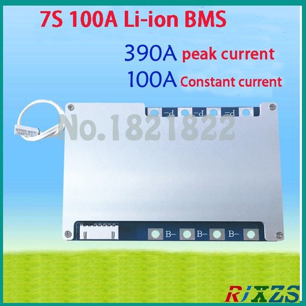 7S 100A 25 9V 29 4V li-ion BMS PCM battery protection board bms pcm with balancing for LicoO2 Limn2O4 24V li battery freeshipping