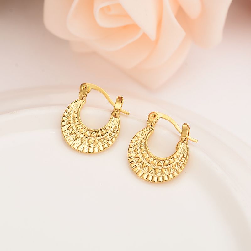 Baby Girls Small Earrings Gold Jewellery For Kids Children Women Jewelry African Best Gift