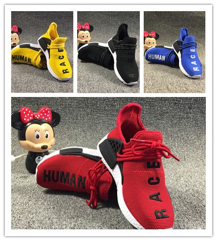 Adidas NMD Infantil Pharrell Williams, raza humana, niños, niños, zapatos deportivos, niños y niñas al aire libre, zapatos para correr, Negro Amarillo Adidas NMD Infantil Pharrell Williams, raza humana, niños, niños, zapatos deportivos, niños y niñas al aire libre, zapatos para correr, Negro Amarillo