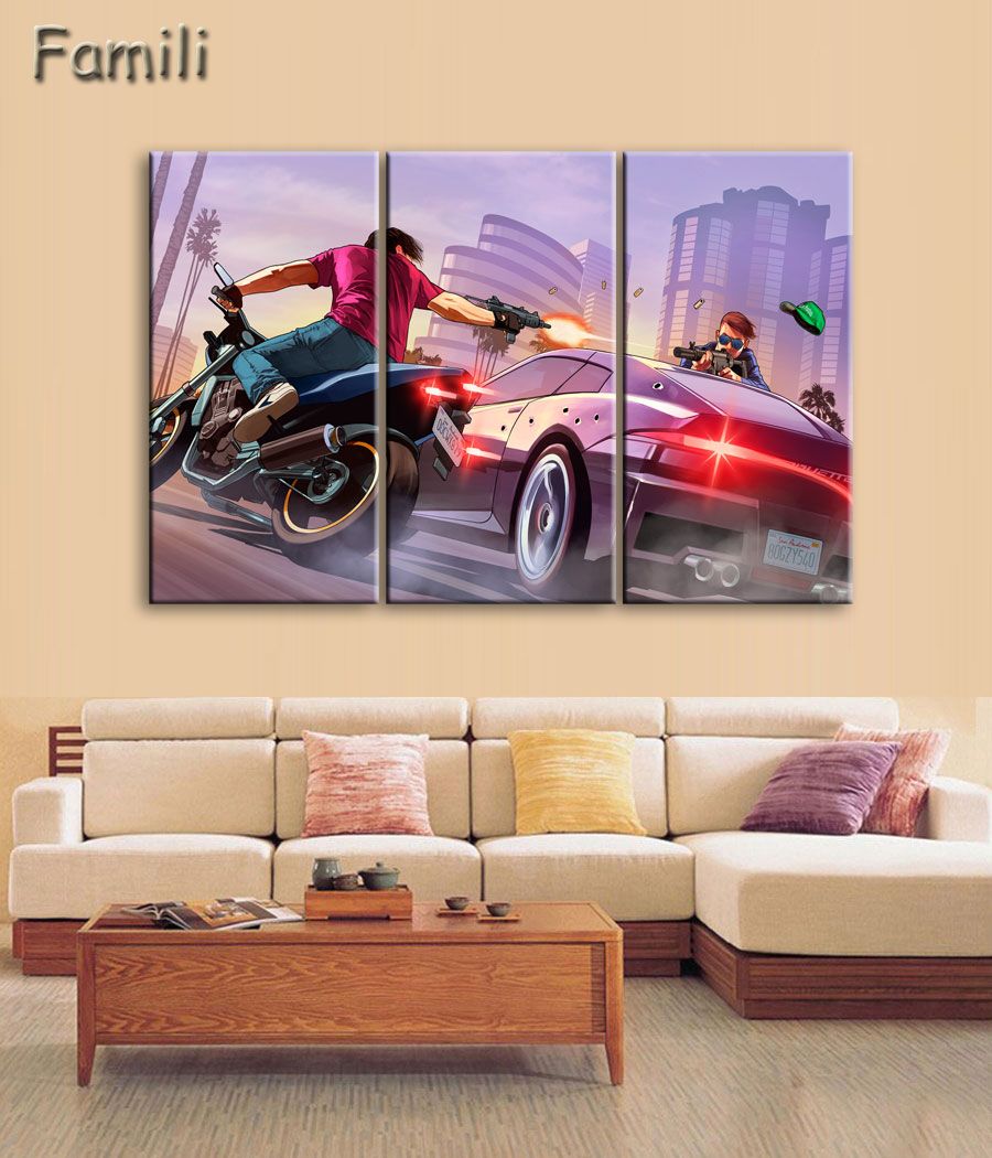 Compre Novo Produto Hd Gta 5 Papel De Parede Pintura Hd Casa Pintura