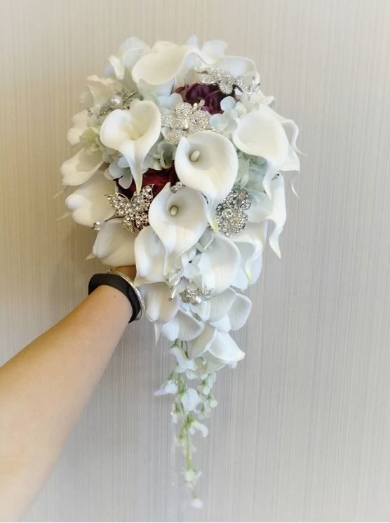 White Hydrangea Bridesmaid Bouquet