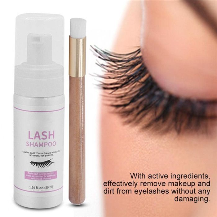 Melao 50ml Eyelash Cleanser Foam Shampoo Pump Design Cleaning Eye