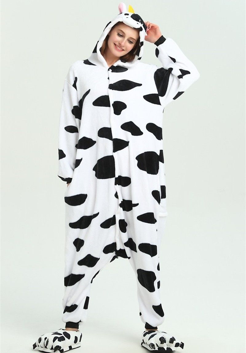 Cow Adult Children Pajamas Female Pijama Onesie Pyjamas Women Flannel