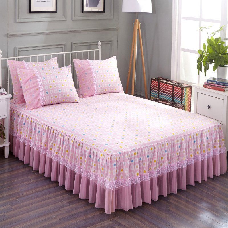Demissir Sweet Girl Fl Lace Edge Bed Skirt Pillow Case Bedspread Demissir Sweet Girl Fl Lace Edge Bed Skirt Pillow Case Bedspread Simmons Dustproof Skirted Bedcover Navy Bedskirt King Size Dust Ruffle From Jasm