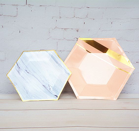 2019 9inch 23cm Gold Blush Pink Paper Plates 7inch Hexagon Marble 2019 9inch 23cm Gold Blush Pink Paper Plates 7inch Hexagon Marble