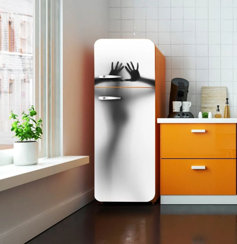 Fridge Wrap /Sexy Lady /Removable Self Adhesive Vinyl /Peel And Stick