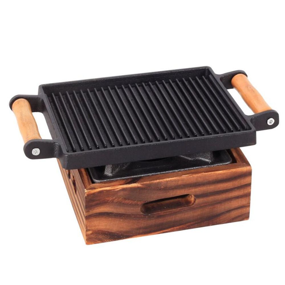2021 Barbecue Portable Mini Cast Iron Barbecue Stove Teppanyaki Bbq