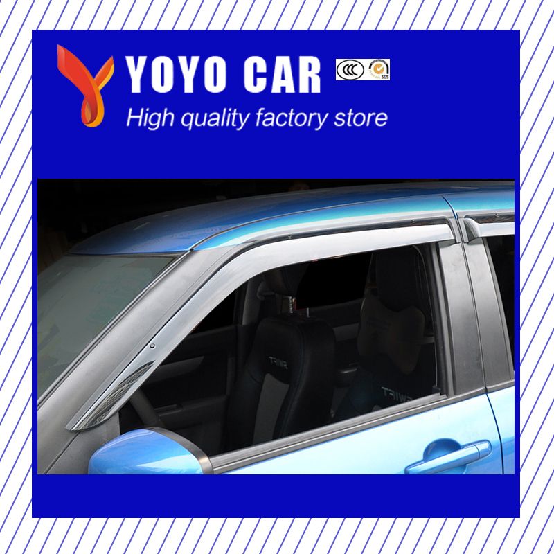 Chrome Trim Side Window Visors Guard Vent Deflectors For Suzuki IGNIS 2016