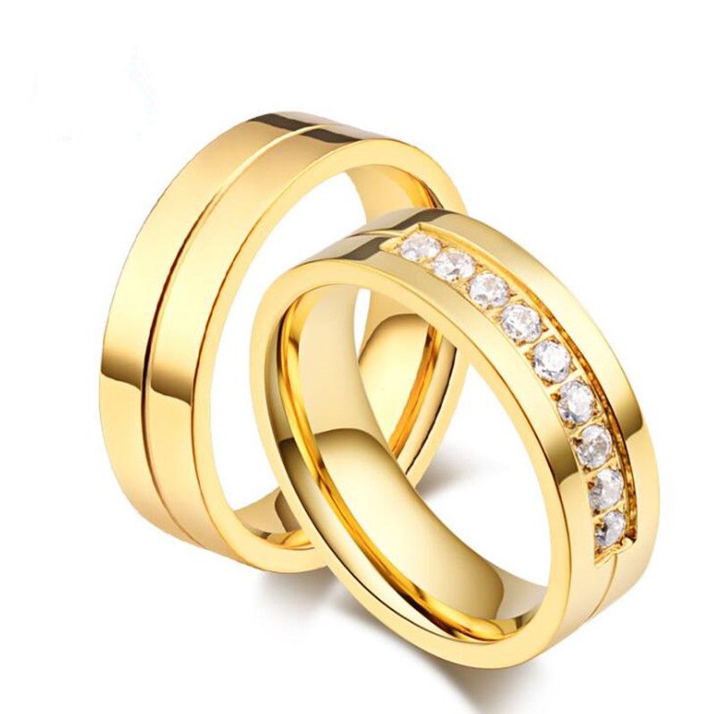Fashion Jewelry Stainless Steel Crystal Commitment Couple/'s Fashion Necklace