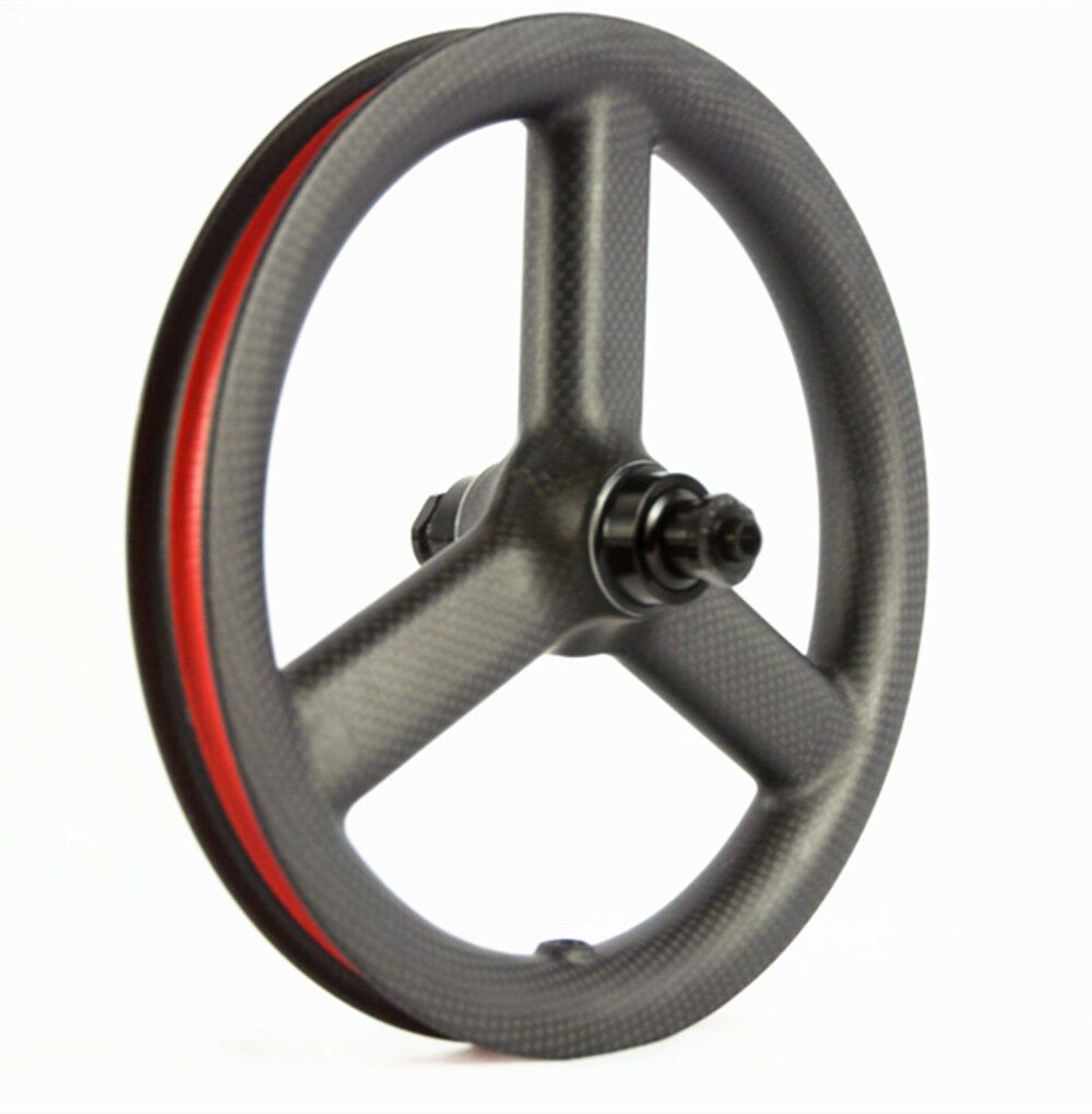 12 Inch 3 Spoke Carbon Wheelset Bicycle Carbon Wheels Kid Balance Bike