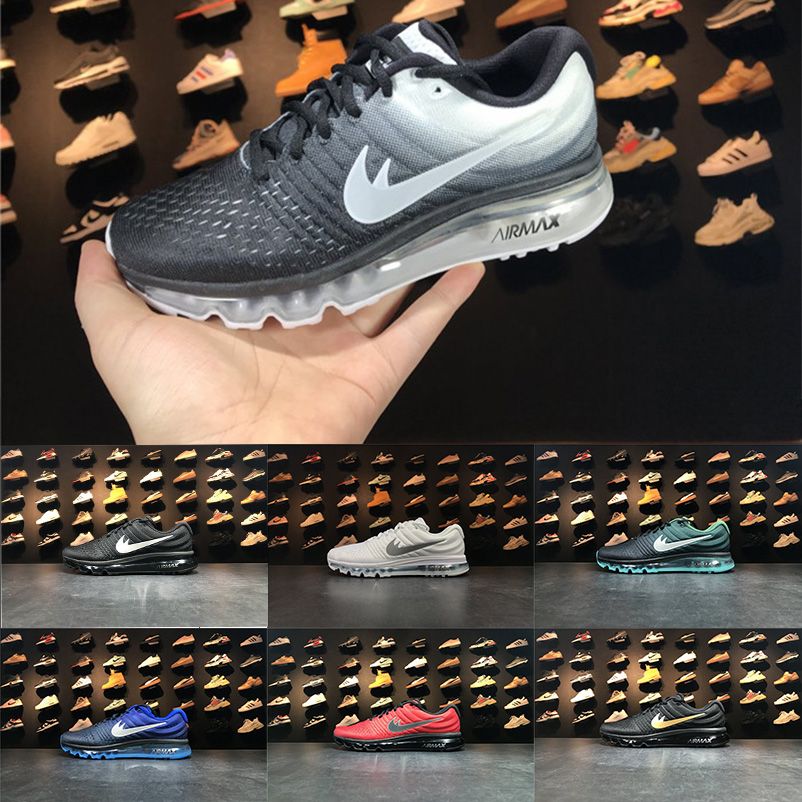 Max 2017 Running Shoes Air Fashion Mesh Knit Sportswear for Men Women Triple Black White Designer Sneakers outdoor Running sports shoes Max 2017 Running Shoes Air Fashion Mesh Knit Sportswear for Men Women Triple Black White Designer Sneakers outdoor Running sports shoes