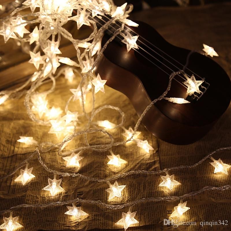 4m 40leds 3aa Battery Powered Star Shaped Theme Led String Fairy Lights Holiday Wedding Decoration Party Lighting
