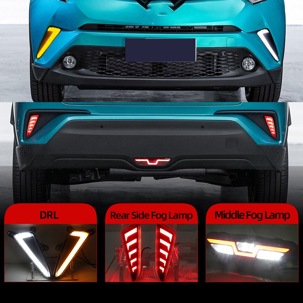 LED DRL DIURNE Feux Jour Pour Toyota C-HR 2017 2018 2019 Dynamique