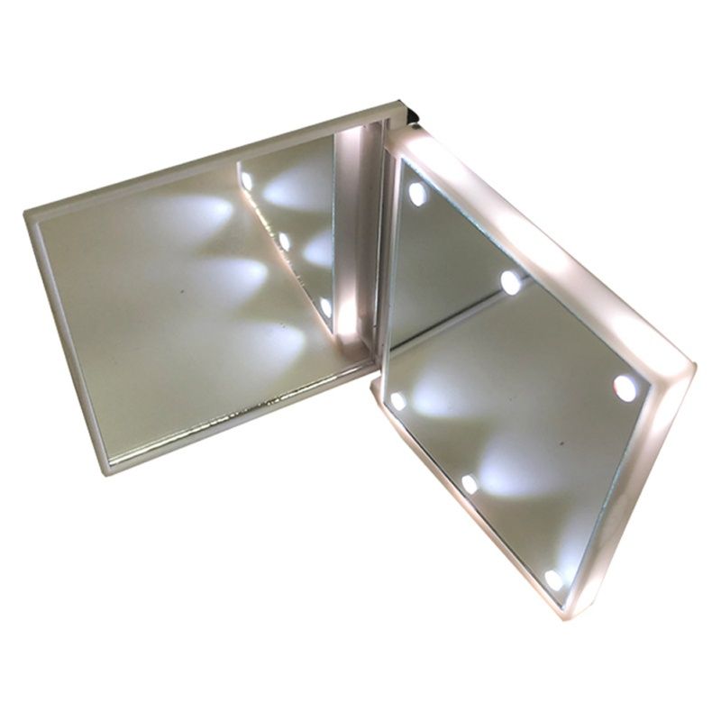 6 Leds Cosmetic Mirror With Touch Dimmer Switch Battery Makeup Operated Stand Square Mirrors
