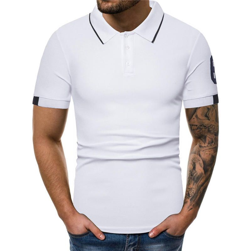 2020 Mens Designer Polo Shirts Solid Color Breathable Short Sleeve Slim