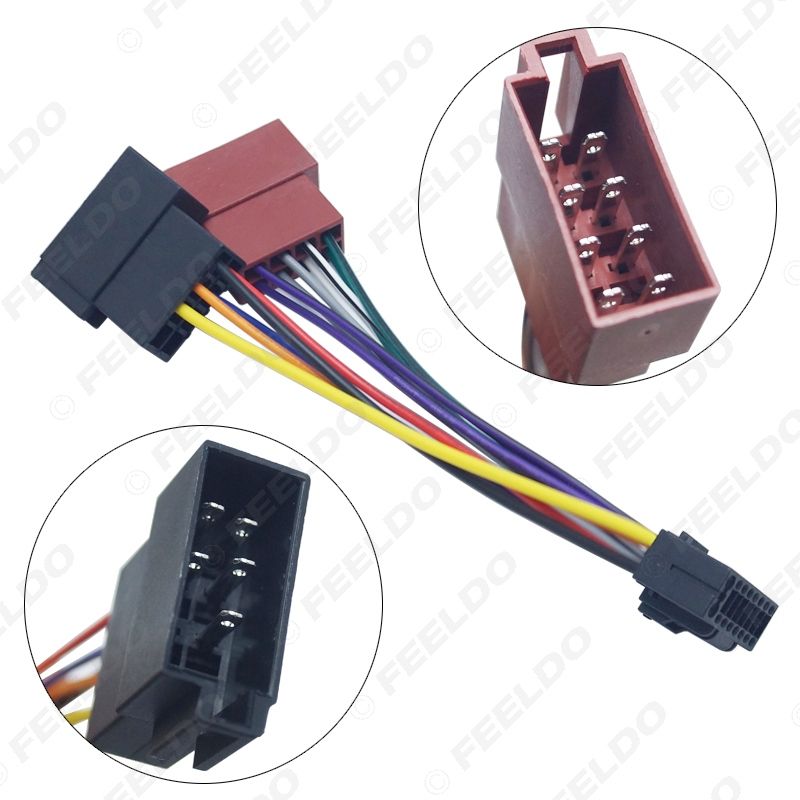 2021 Wholesale Car Stereo Radio 16 Pin PI100 ISO Wiring Harness Adapter