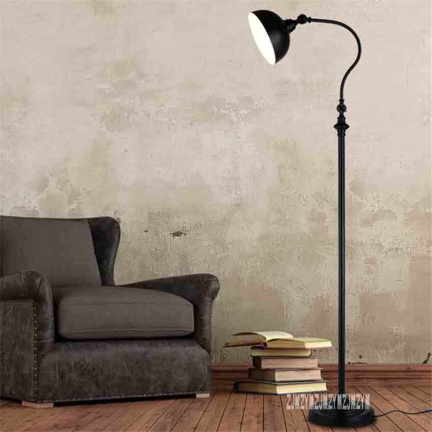 Nordic Retro Simple Vertical Lamp Living Room Study Smart Remote Control Eye Protection Floor For Bedroom Led Lighting
