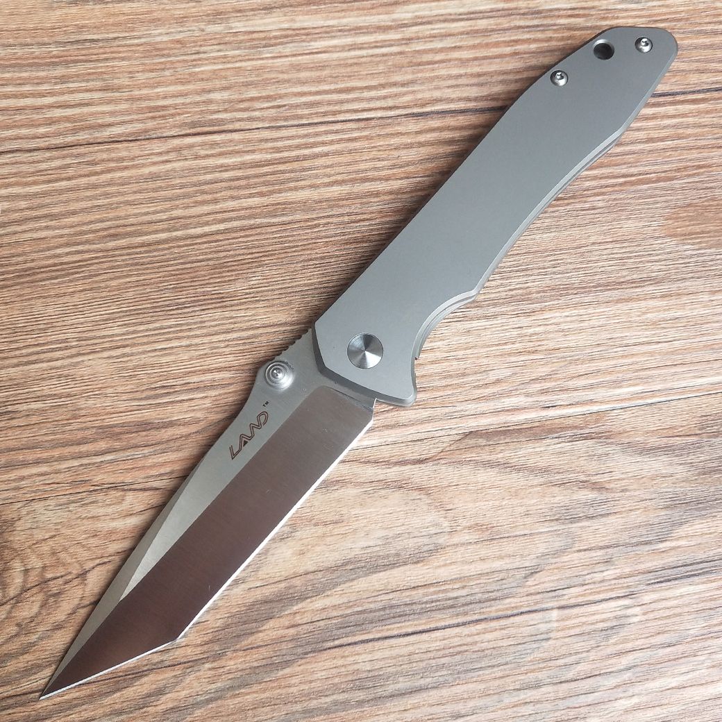 Sanrenmu LAND 901 VG10 Steel Blade Black Titanium Handle Survival