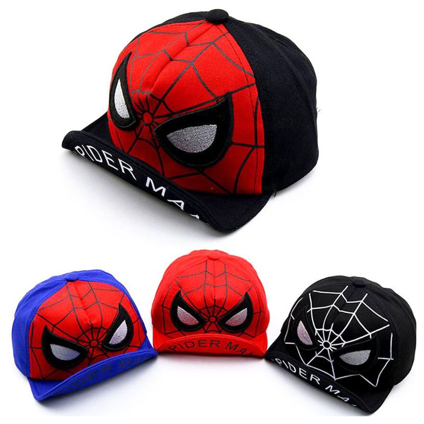 Boy Girl Kids Baby Fashion Spiderman Baseball Hats Caps Hair Accessories Unisex