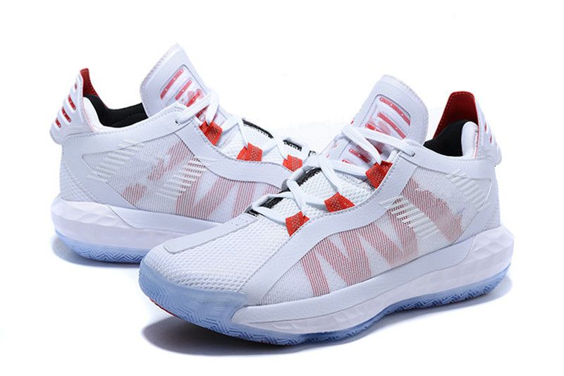 New Damian Lillard VI Dame 6 White Red Black Basketball Shoes Mens Shoes High Quality Ruthless 