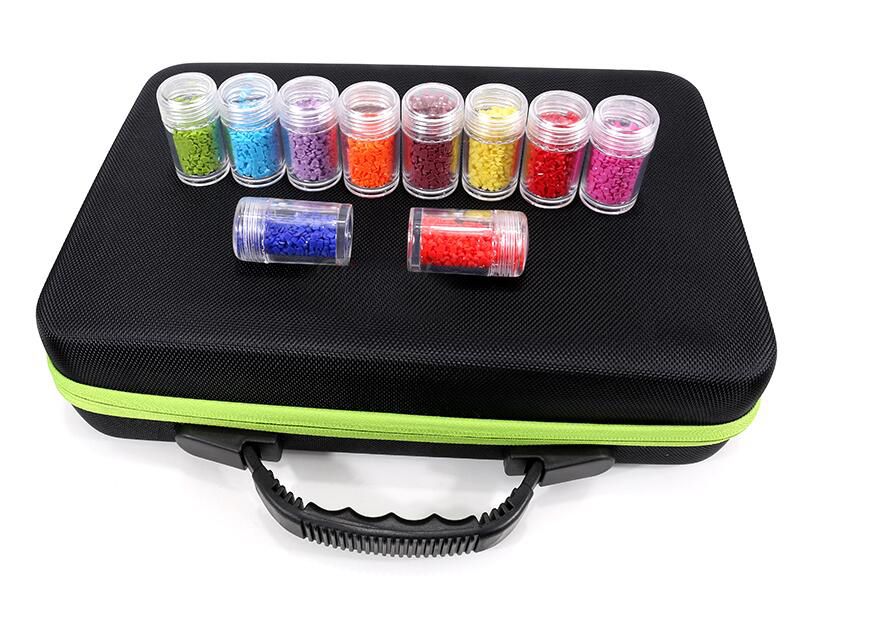 60 Bottles Diamond Painting Box Tool Container Storage Carry Case Holder Hand Bag Zipper 30