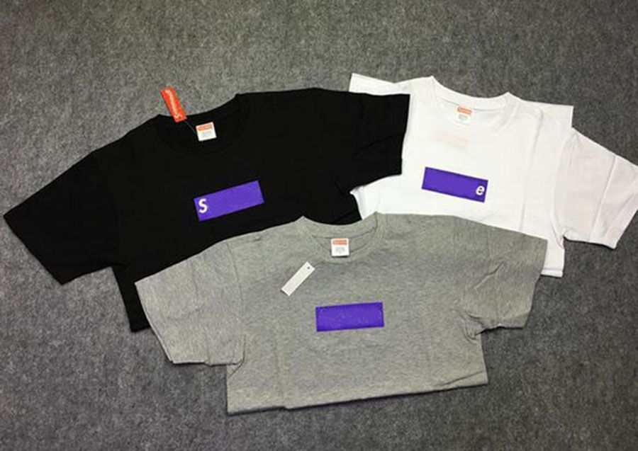 purple box logo tee