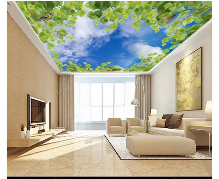 Compre 3D Foto Personalizado Techo Mural Papel Tapiz Decoración