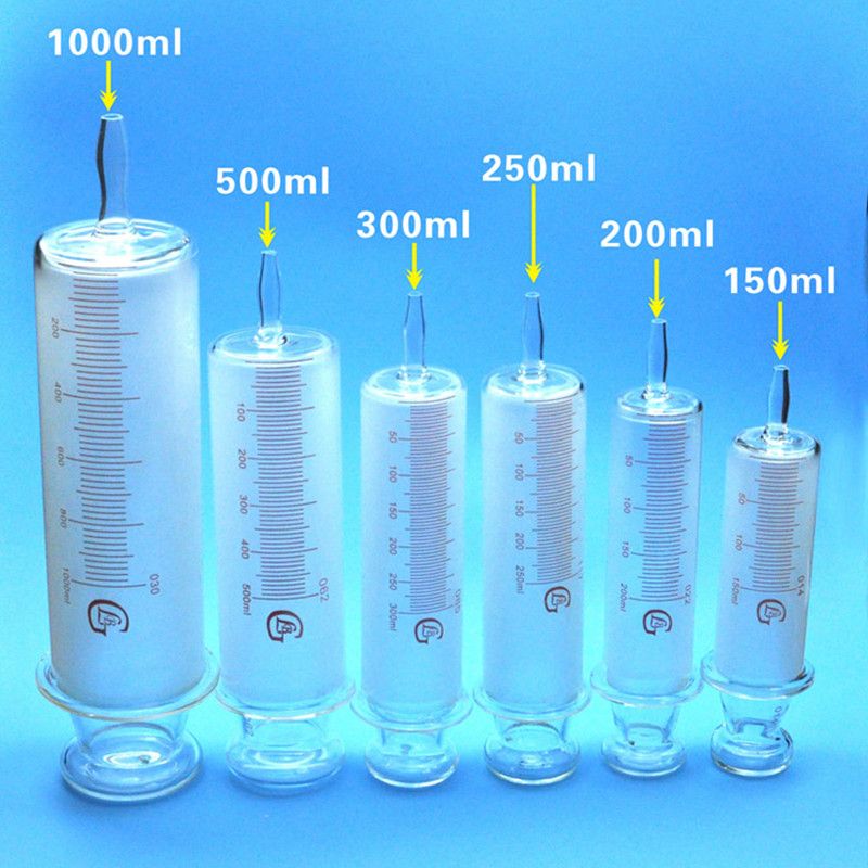2020 150ml/200ml/250ml/300ml/500ml/1000ml All Glass Syringes Large