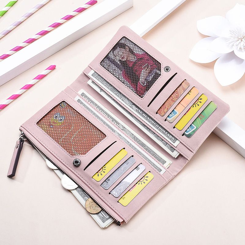 Women Clutch Wallet Leather Long Phone Wallets For Womens Card Holder Bifold Money Bag Ladies ...