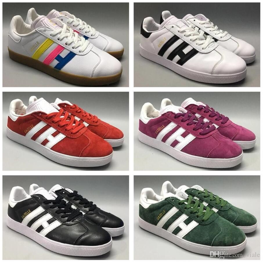 Wholesale Suede MI Gazelle Men & Women Low Casual Casual Gazelle Trainer Chukka Black Red Pink 