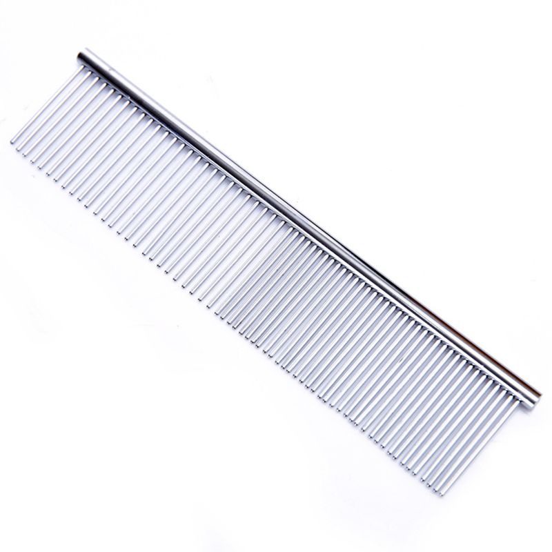 Dog Comb Long Thick Hair Fur Removal Brush Stainless Steel