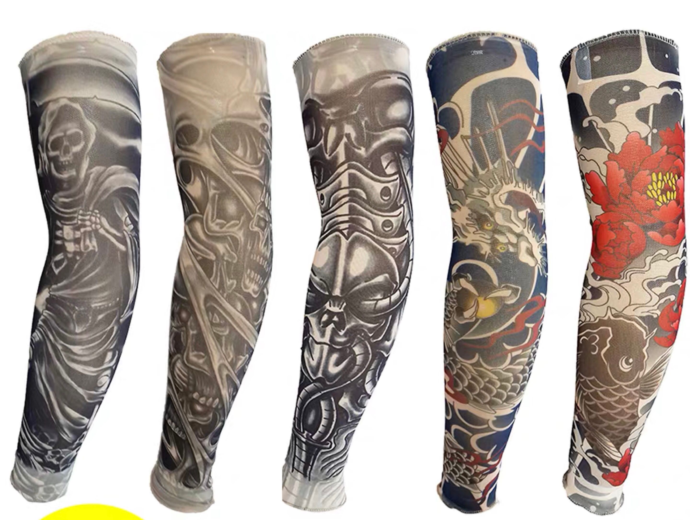 Huation 1 Pc Cyclisme Sport Manches De Tatouage Uv Cool Manches Bras Vélo Courir Manchettes Sport élastique Manches Manchettes