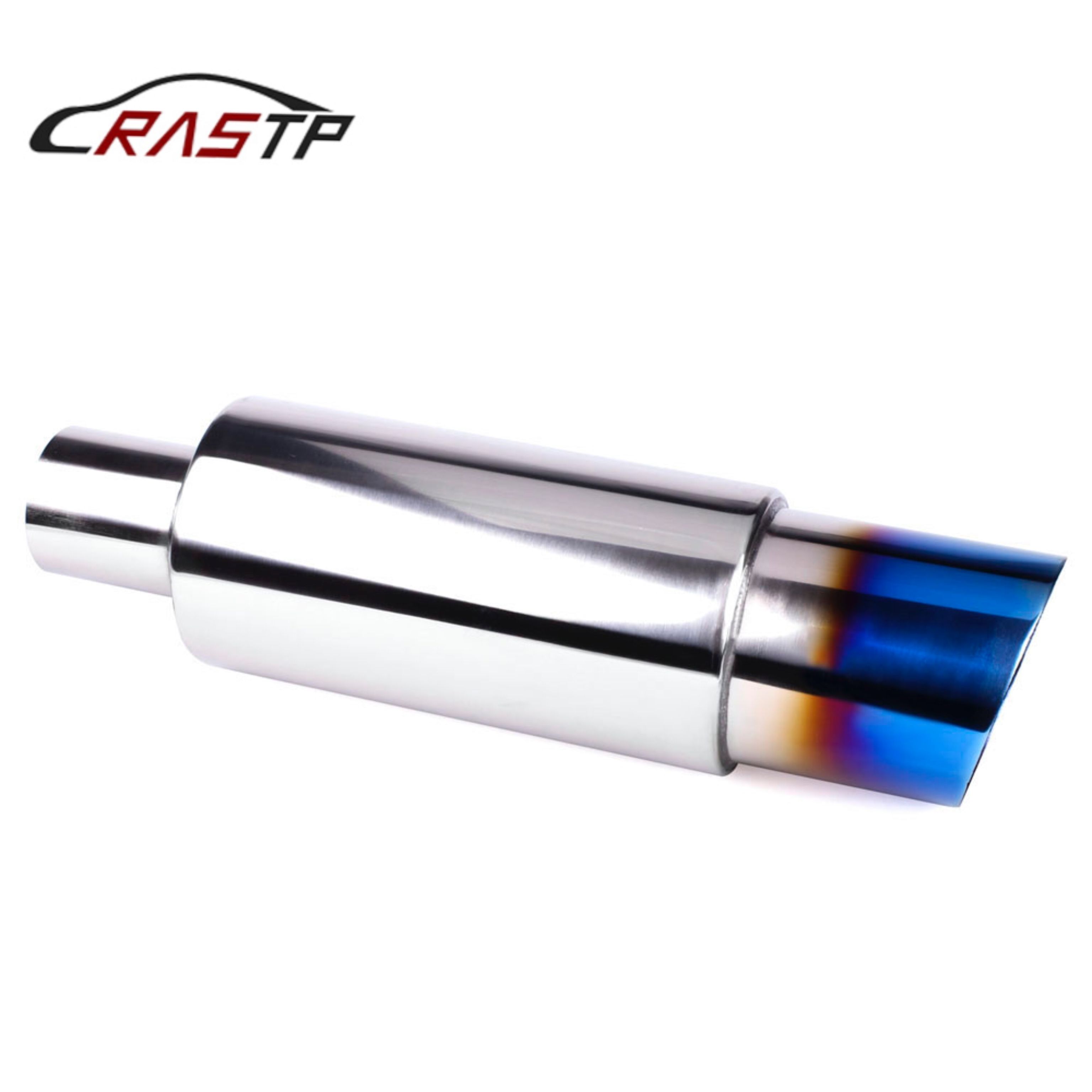 RASTP Burned Blue Hi Power Universal 304 Stainless Steel Car Exhaust