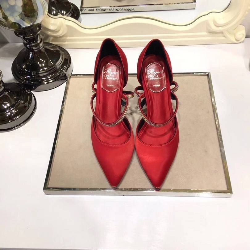 Großhandel Marke 2019 Versand Mode Schmetterling Schwarz Punkt Zehe Pailletten Glitzer Stiletto Pumps