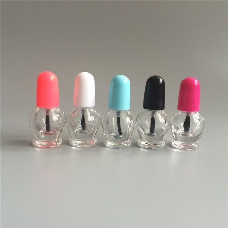 2021 3ml Empty Polish Nail Bottles With Brush Clear Glass Cosmetics Bottes Packaging Wholesale