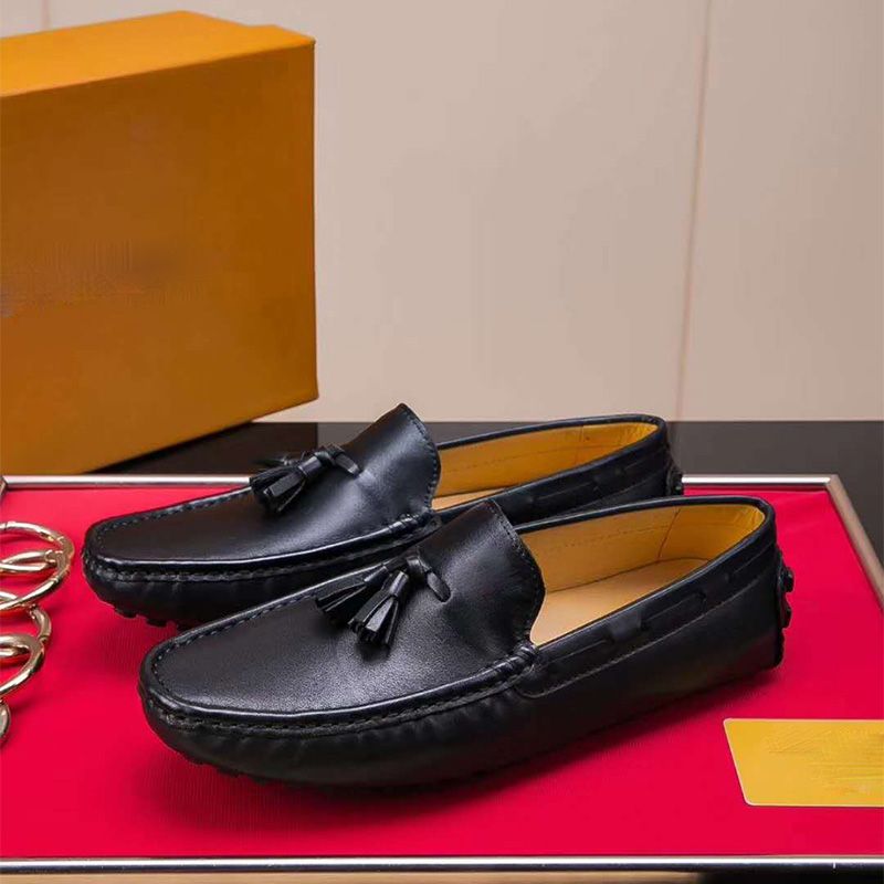 New French Designer Business Dress Men'S Shoes Leather Tassel Gentleman